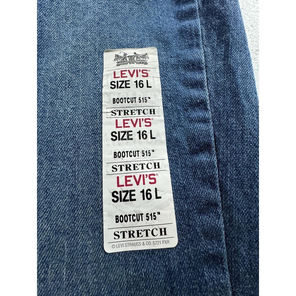 Levis 515 Bootcut Jeans Womens 16L Blue Medium Wash High Rise Stretch Denim - Picture 5 of 13